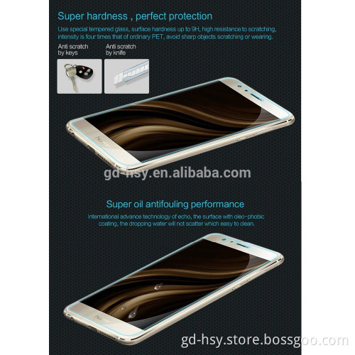 HUYSHE cell phone accessories anti-broken tempered glass screen protector for Huawei Honor 8